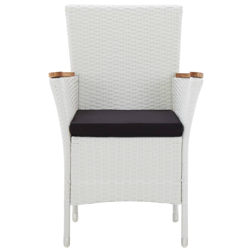 5 Piece Garden Dining Set White
