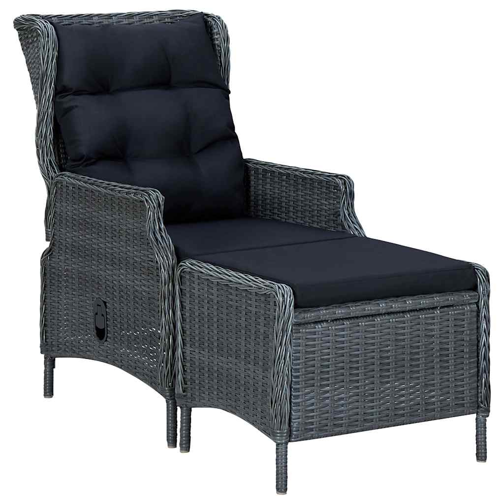 7 Piece Garden Dining Set Dark Grey