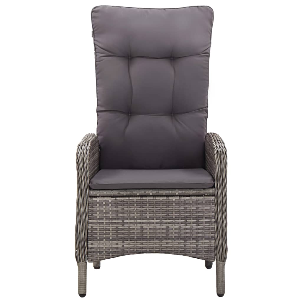 7 Piece Garden Dining Set Grey