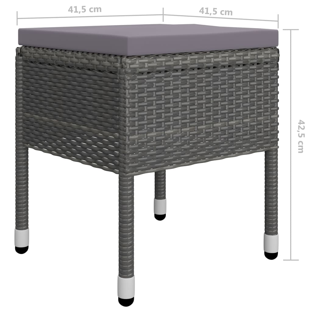 9 Piece Garden Dining Set Grey