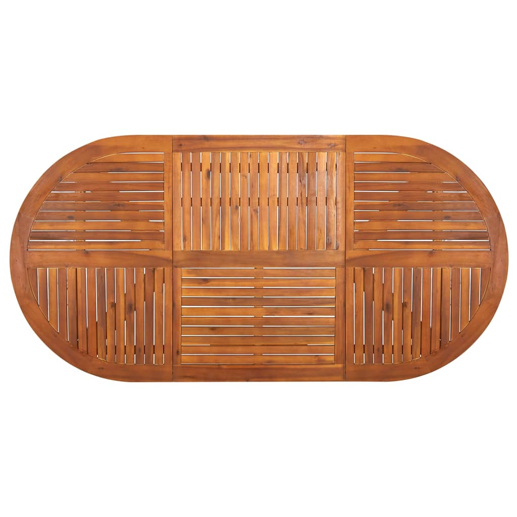 7 Piece Garden Dining Set Grey