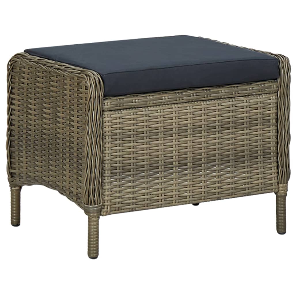 9 Piece Garden Dining Set Brown