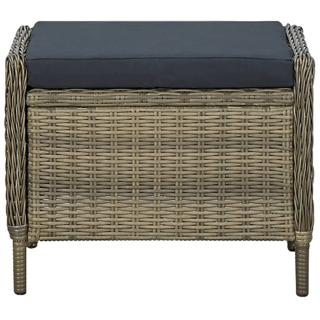 9 Piece Garden Dining Set Brown
