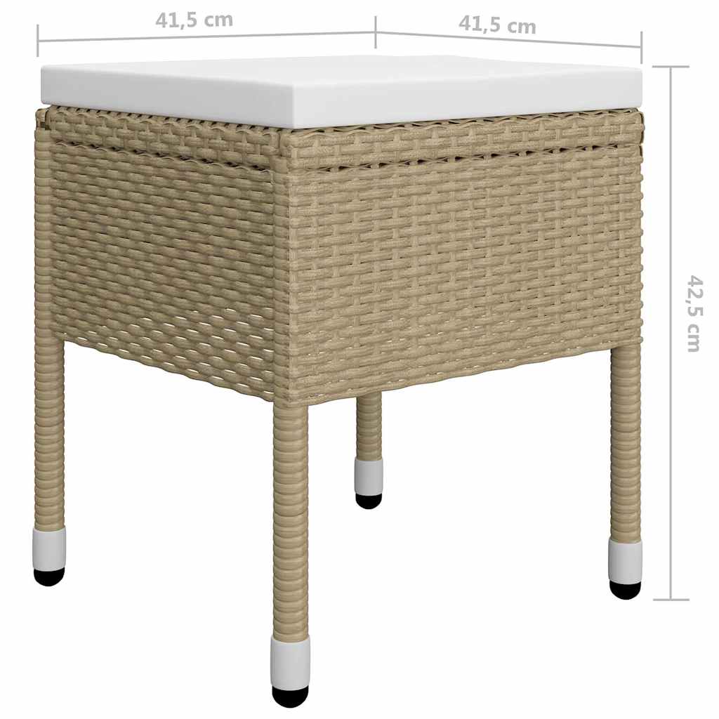 5 Piece Garden Dining Set Beige