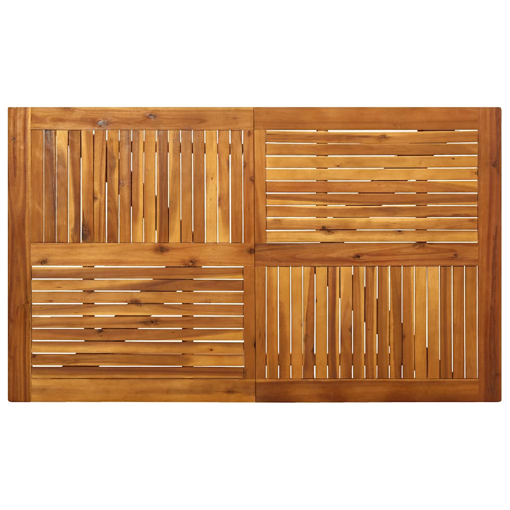 7 Piece Garden Dining Set Brown