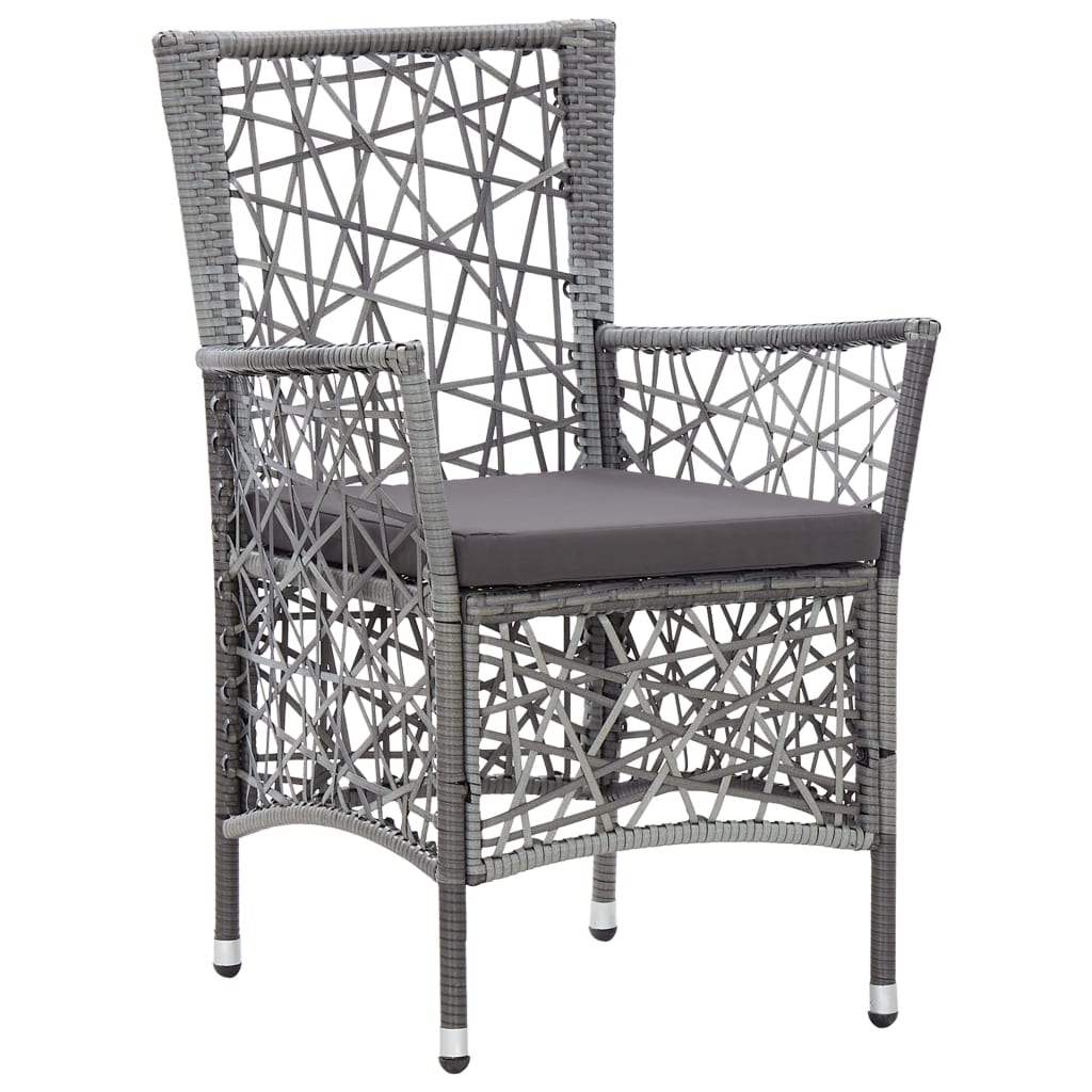7 Piece Garden Dining Set Grey
