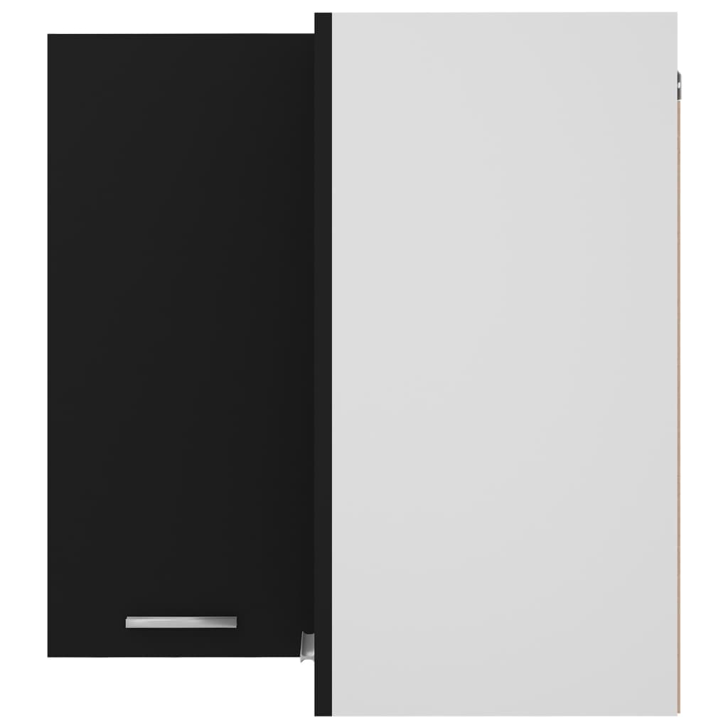 Hanging Corner Cabinet Lyon Black 57x57x60 cm Engineered Wood