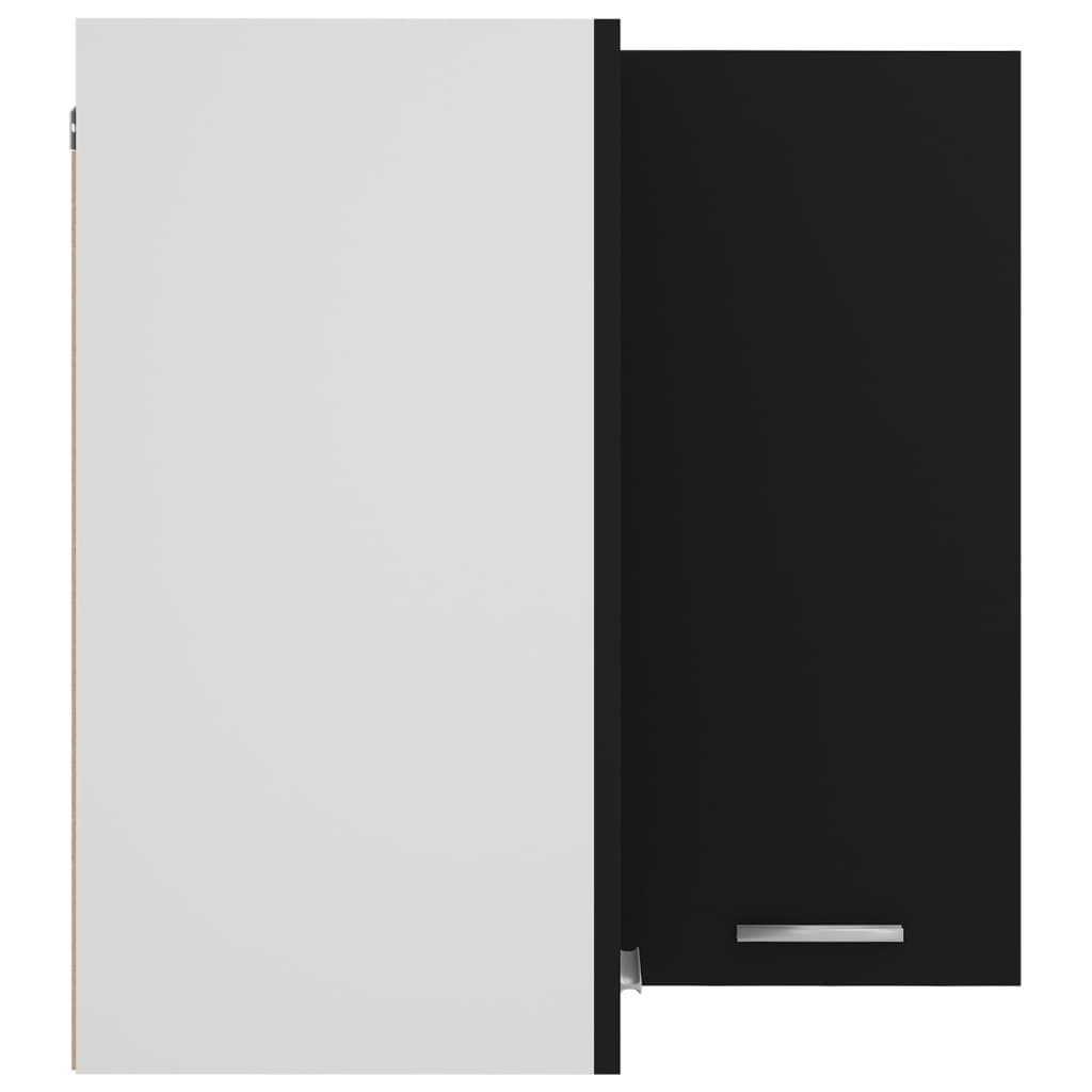 Hanging Corner Cabinet Lyon Black 57x57x60 cm Engineered Wood