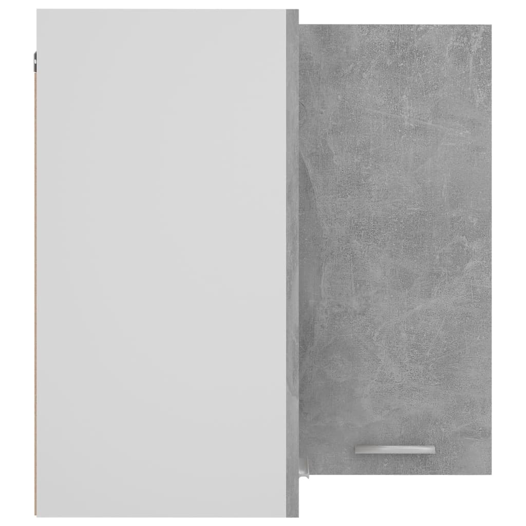 Hanging Corner Cabinet Lyon Concrete Grey 57x57x60 cm Engineered Wood