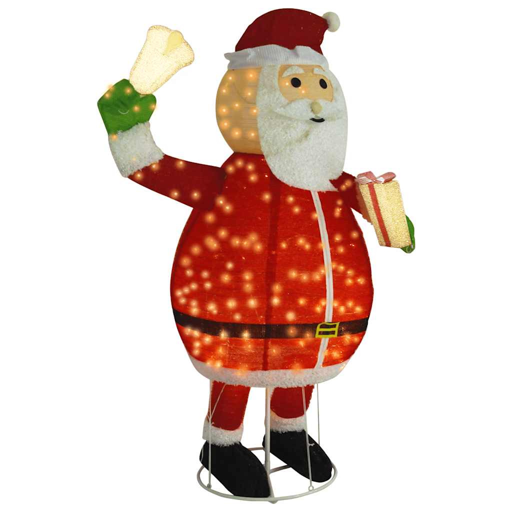 Decorative Christmas Santa Claus Figure LED Luxury Fabric 180 cm