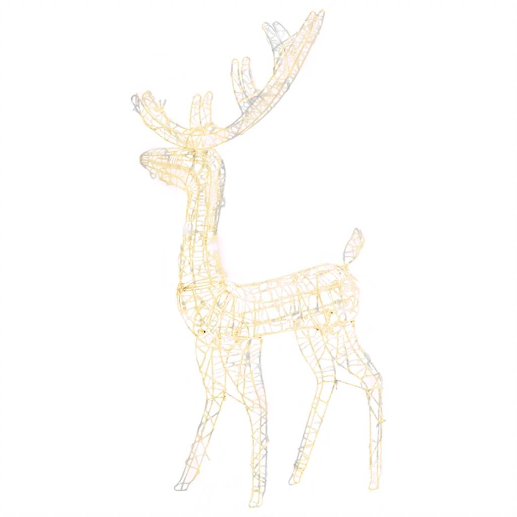 Acrylic Reindeer Christmas Decoration 140 LEDs 120 cm Warm White