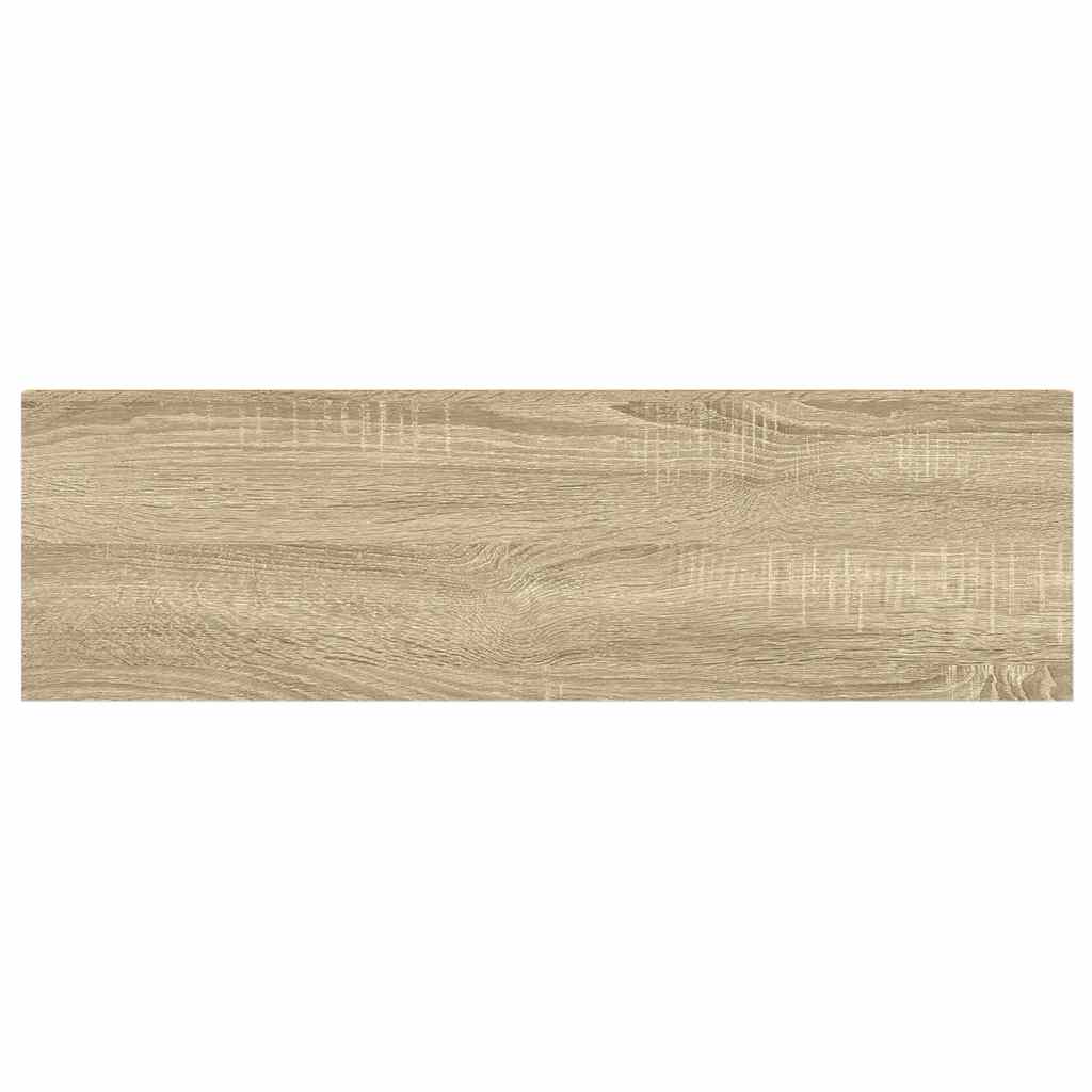 Floating Wall Shelves 2 pcs Oak and White 80x23.5x3.8 cm MDF