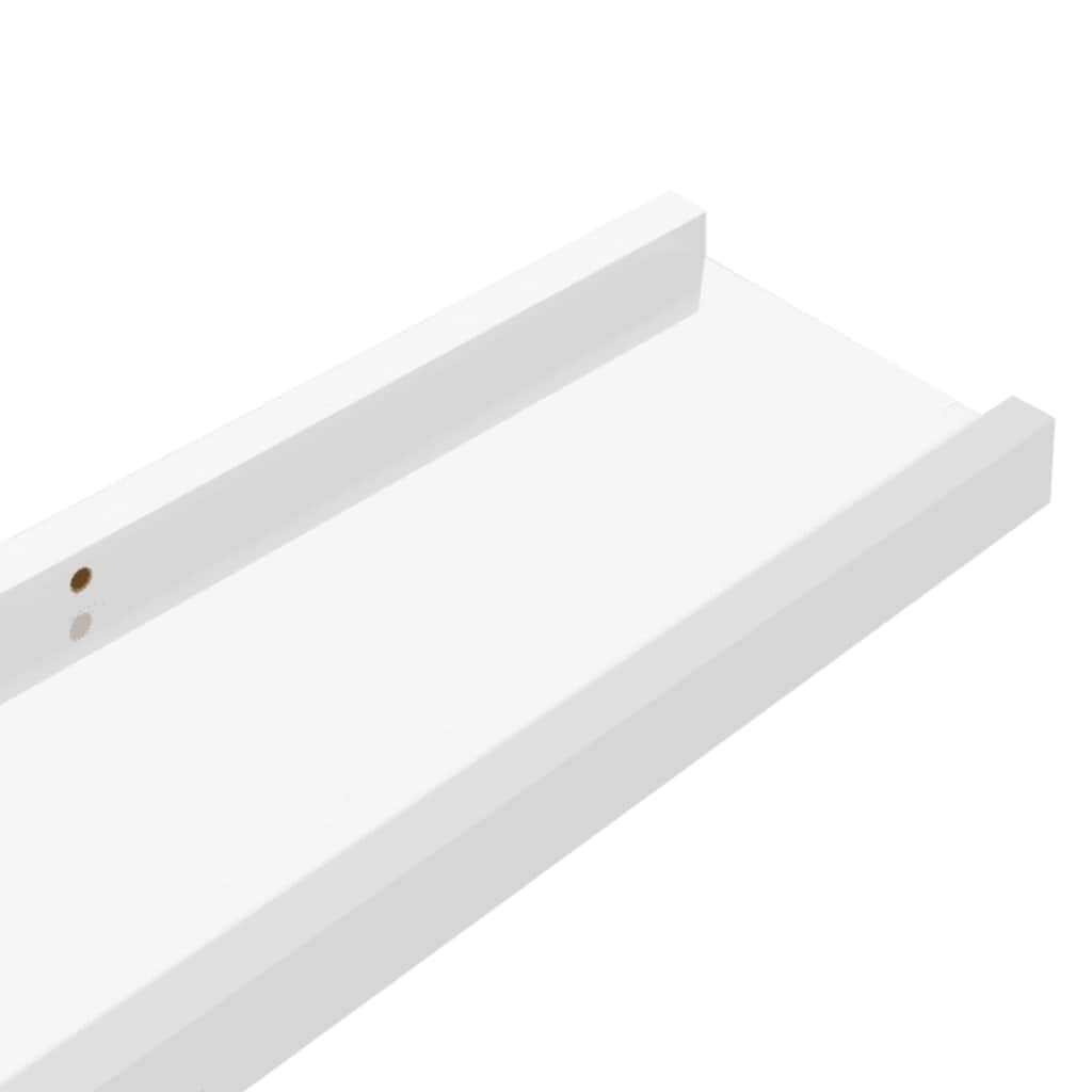 Wall Shelves 2 pcs High Gloss White 60x9x3 cm