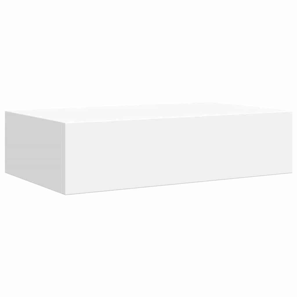 Wall-mounted Drawer Shelf White 40x23.5x10cm MDF