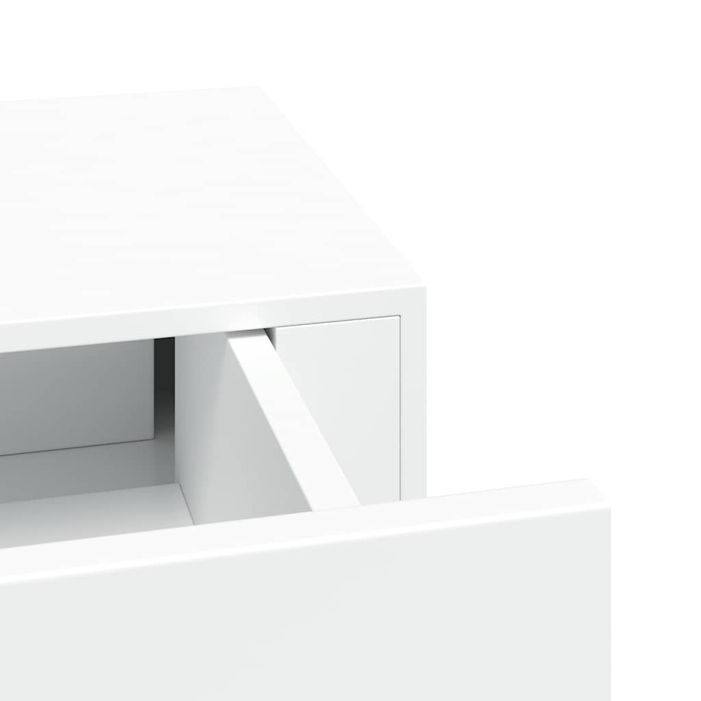 Wall-mounted Drawer Shelf White 40x23.5x10cm MDF