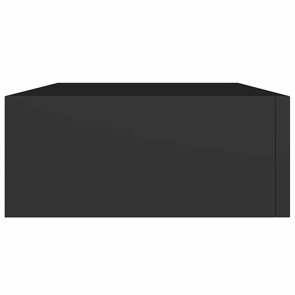 Wall-mounted Drawer Shelf Black 40x23.5x10cm MDF