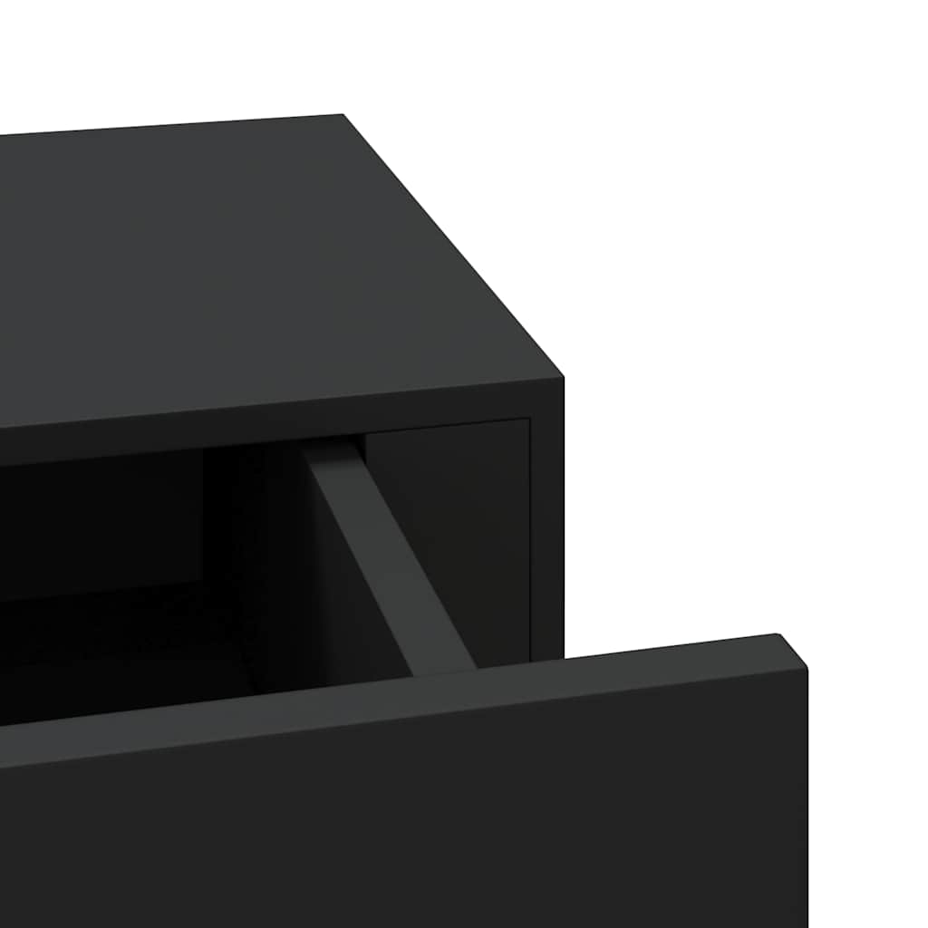 Wall-mounted Drawer Shelf Black 40x23.5x10cm MDF
