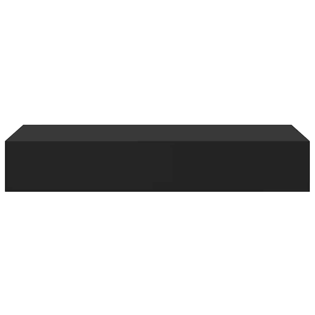 Wall-mounted Drawer Shelf Black 60x23.5x10cm MDF