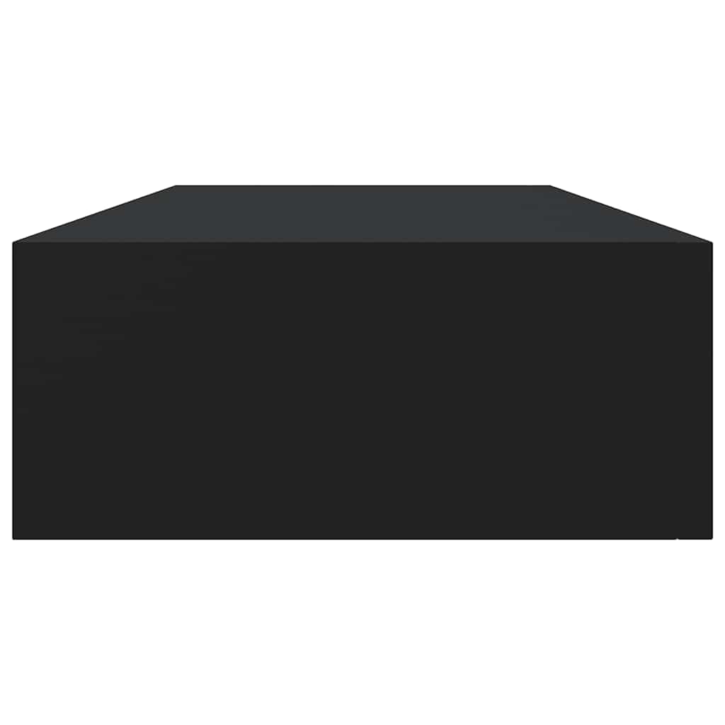 Wall-mounted Drawer Shelf Black 60x23.5x10cm MDF