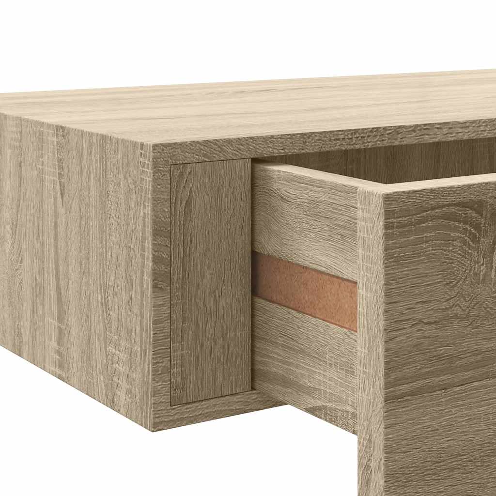 Wall-mounted Drawer Shelf Oak 60x23.5x10cm MDF