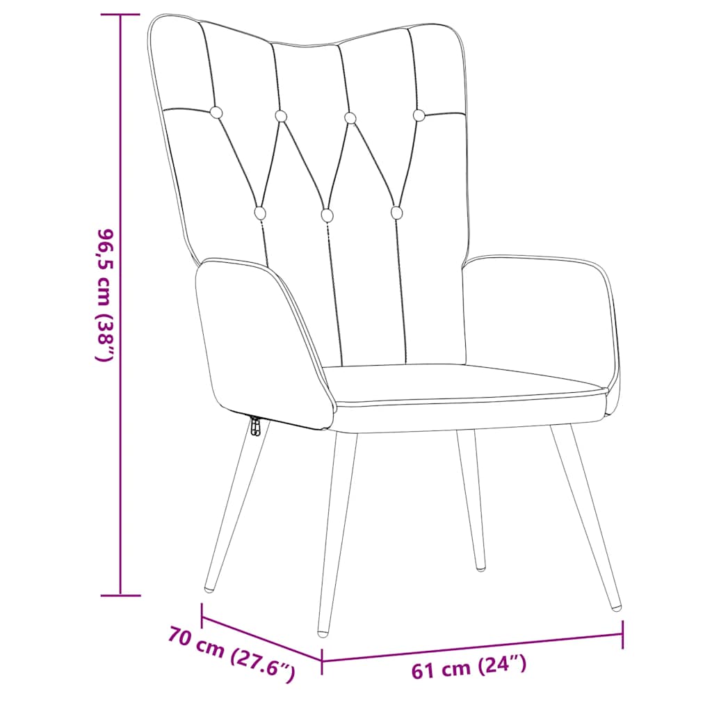 Relaxing Chair Light Grey Fabric