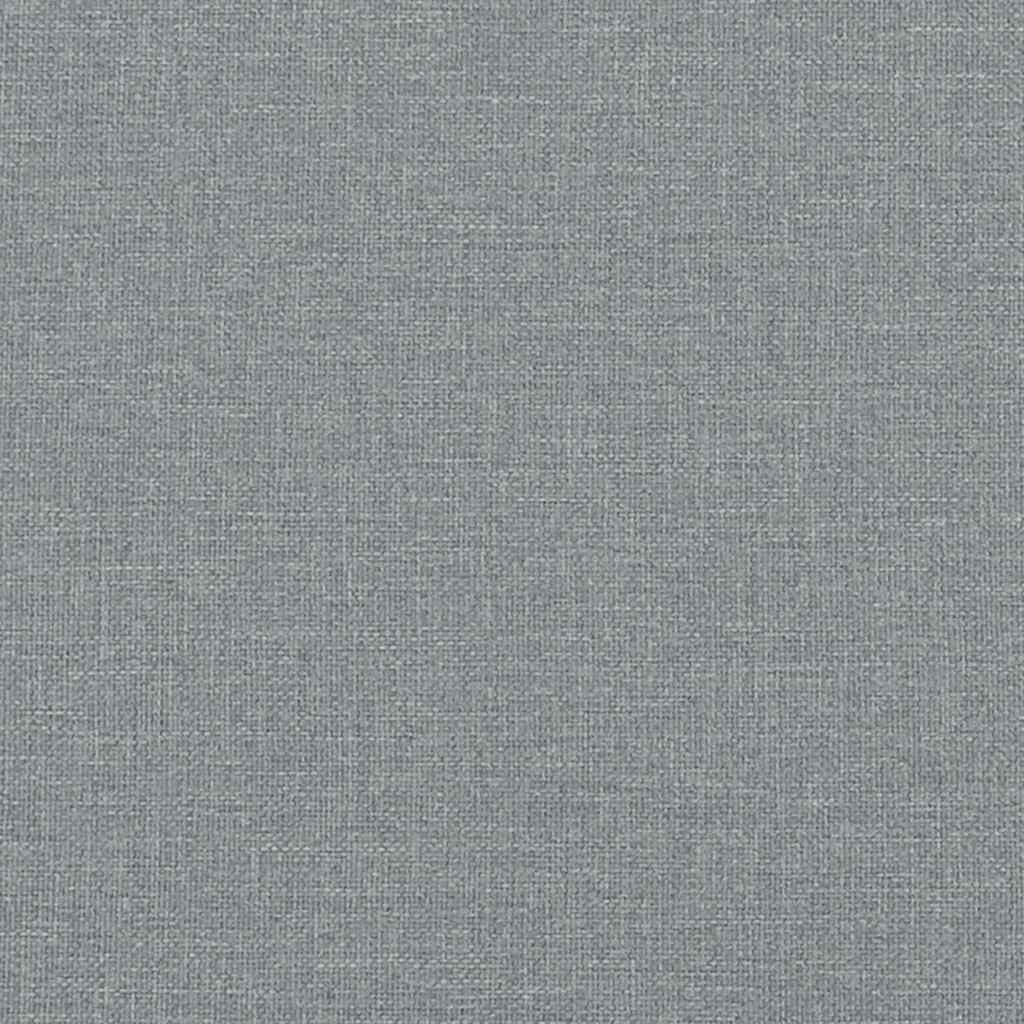 Relaxing Chair with a Stool Light Grey Fabric