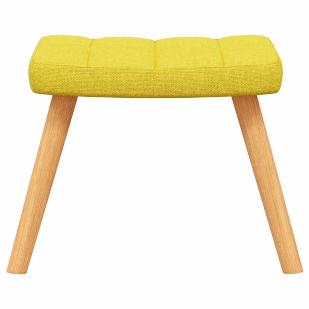 Relaxing Chair with a Stool Mustard Yellow Fabric