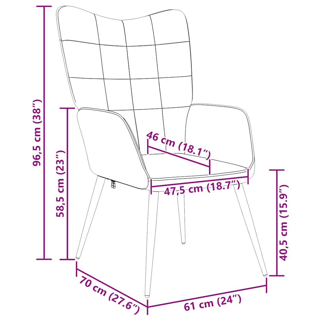 Relaxing Chair Light Grey Fabric