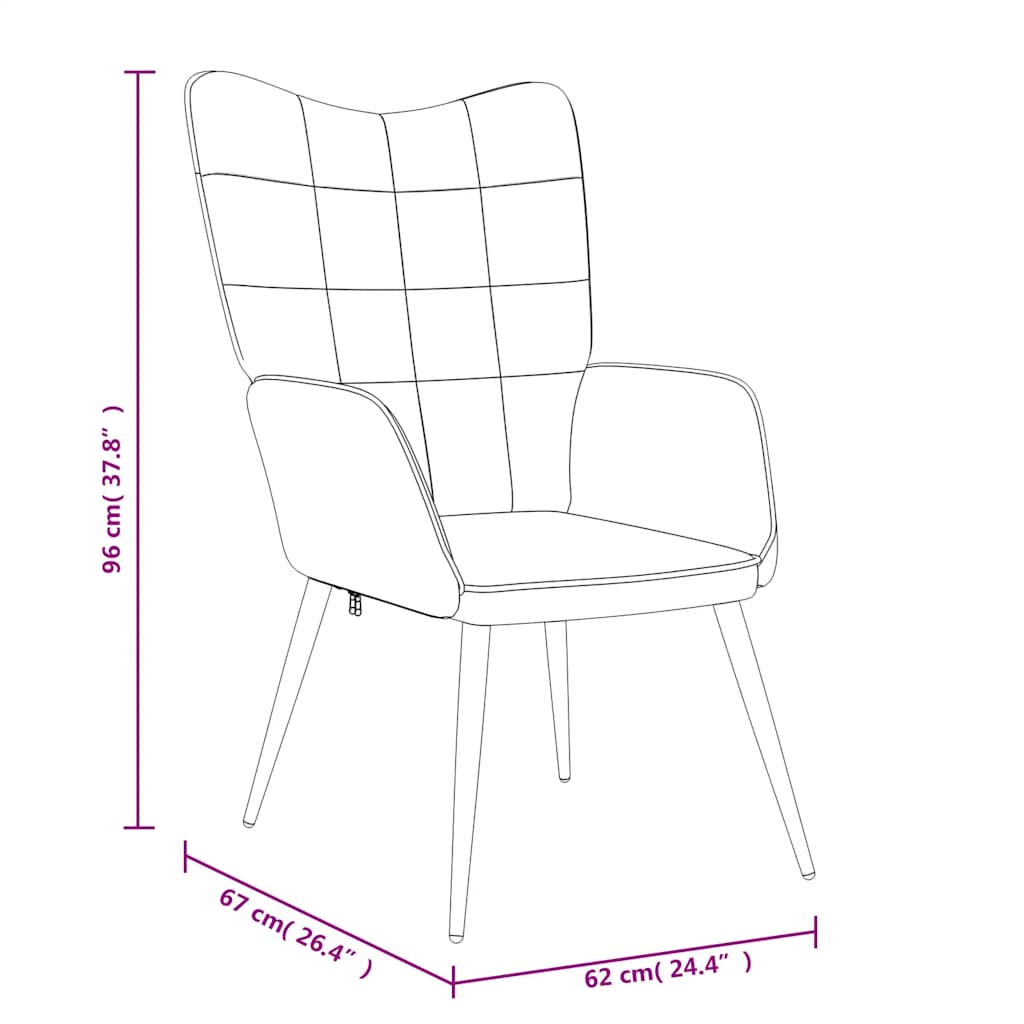 Relaxing Chair with a Stool Light Grey Fabric