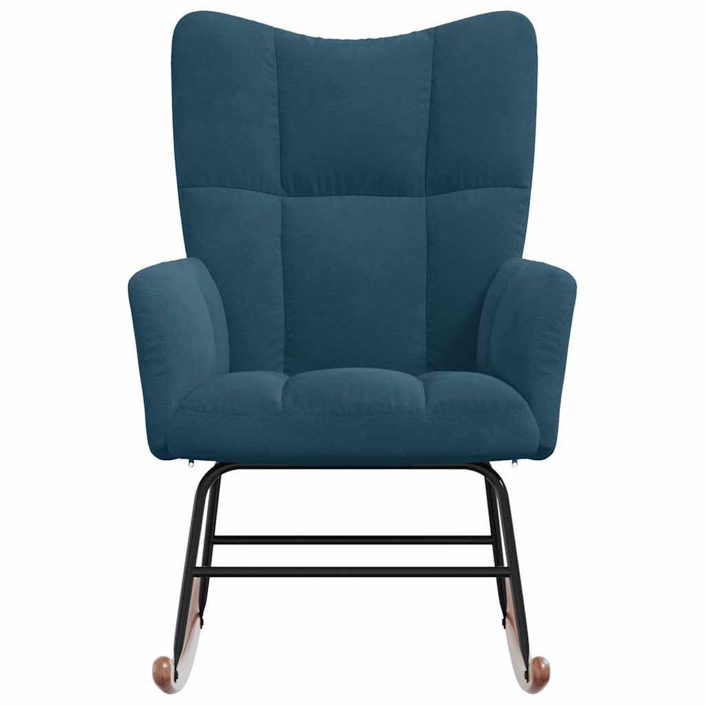 Rocking Chair Blue Velvet