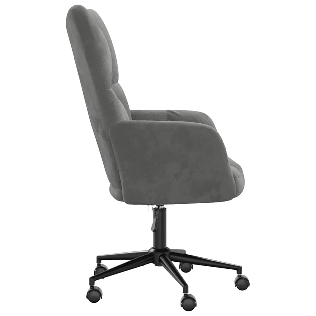 Relaxing Chair Dark Grey Velvet