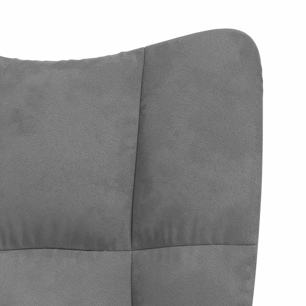 Relaxing Chair Dark Grey Velvet