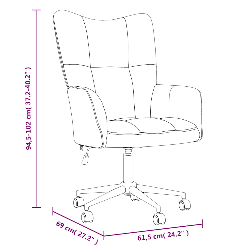 Relaxing Chair Dark Grey Velvet