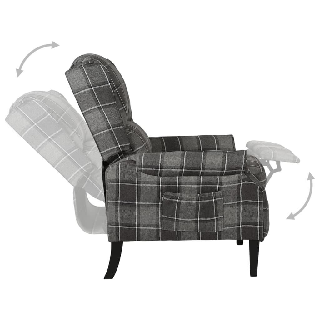 Reclining Chair Grey Fabric