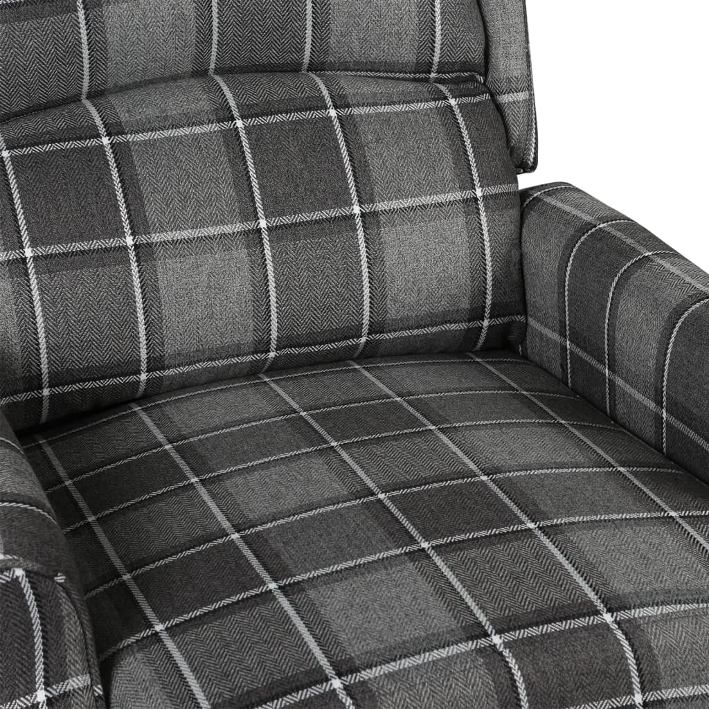 Massage Reclining Chair Grey Fabric