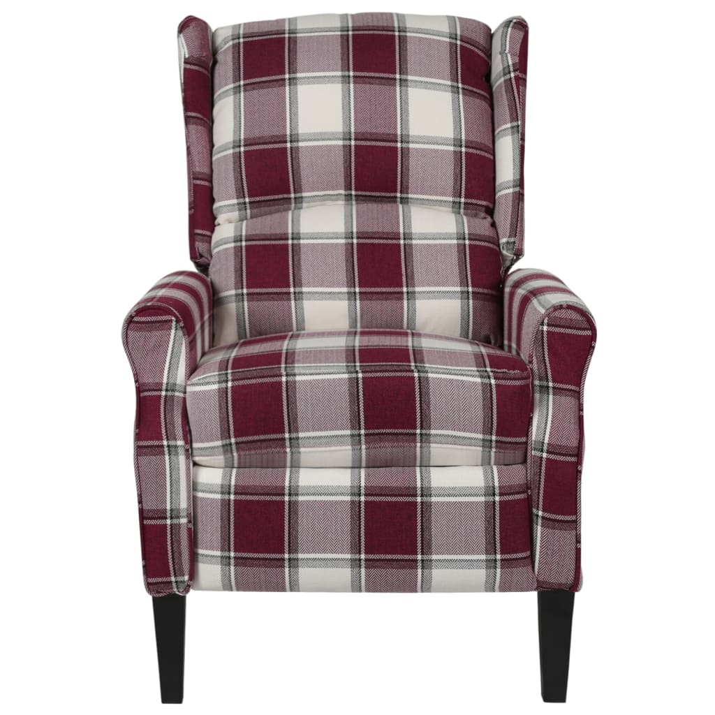 Massage Reclining Chair Red Fabric