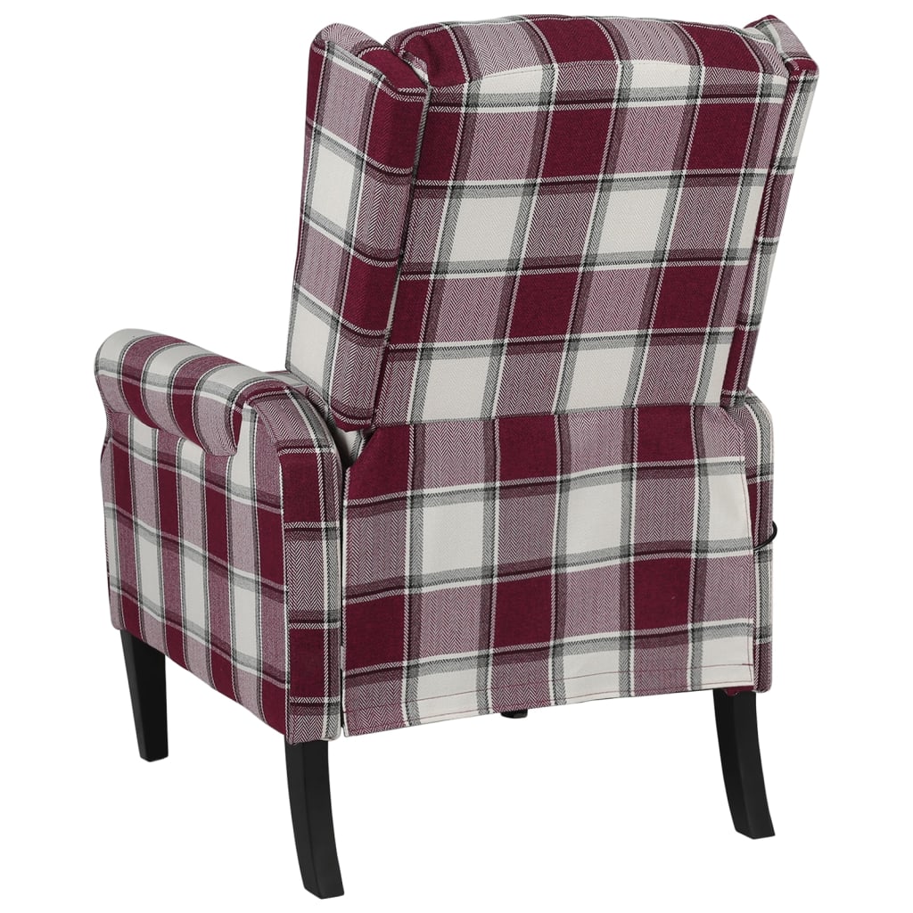 Massage Reclining Chair Red Fabric
