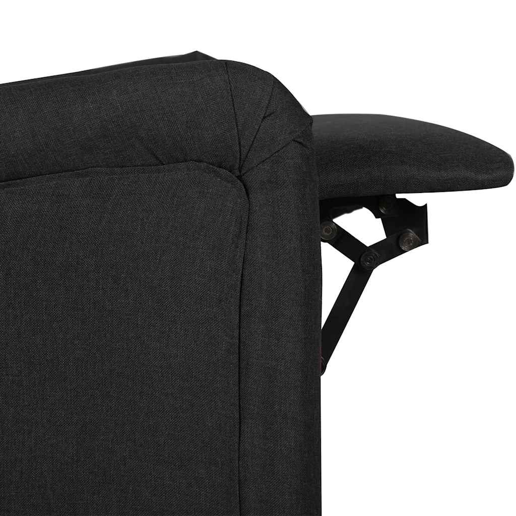 Massage Reclining Chair Black Fabric