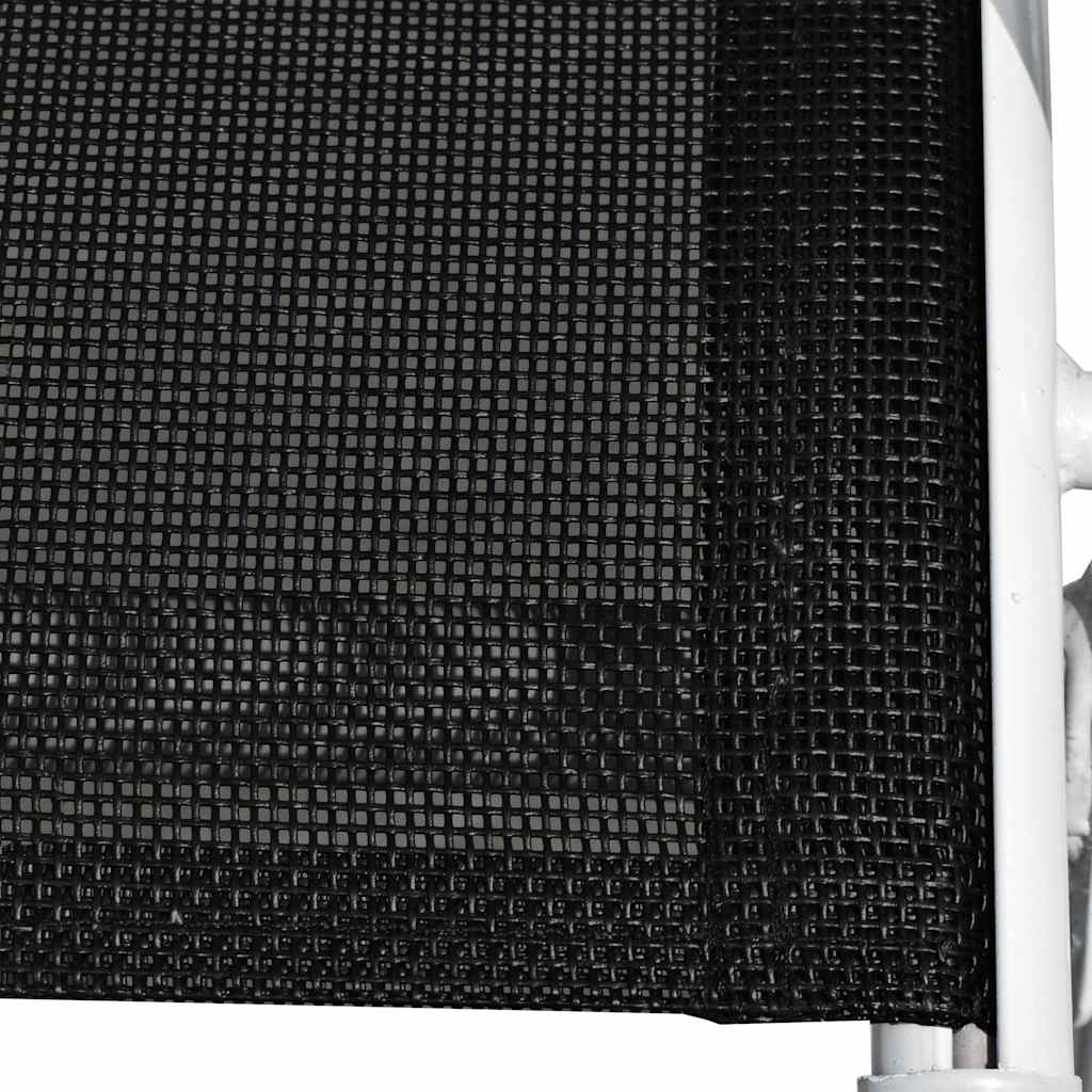 7 Piece Outdoor Dining Set Steel Black