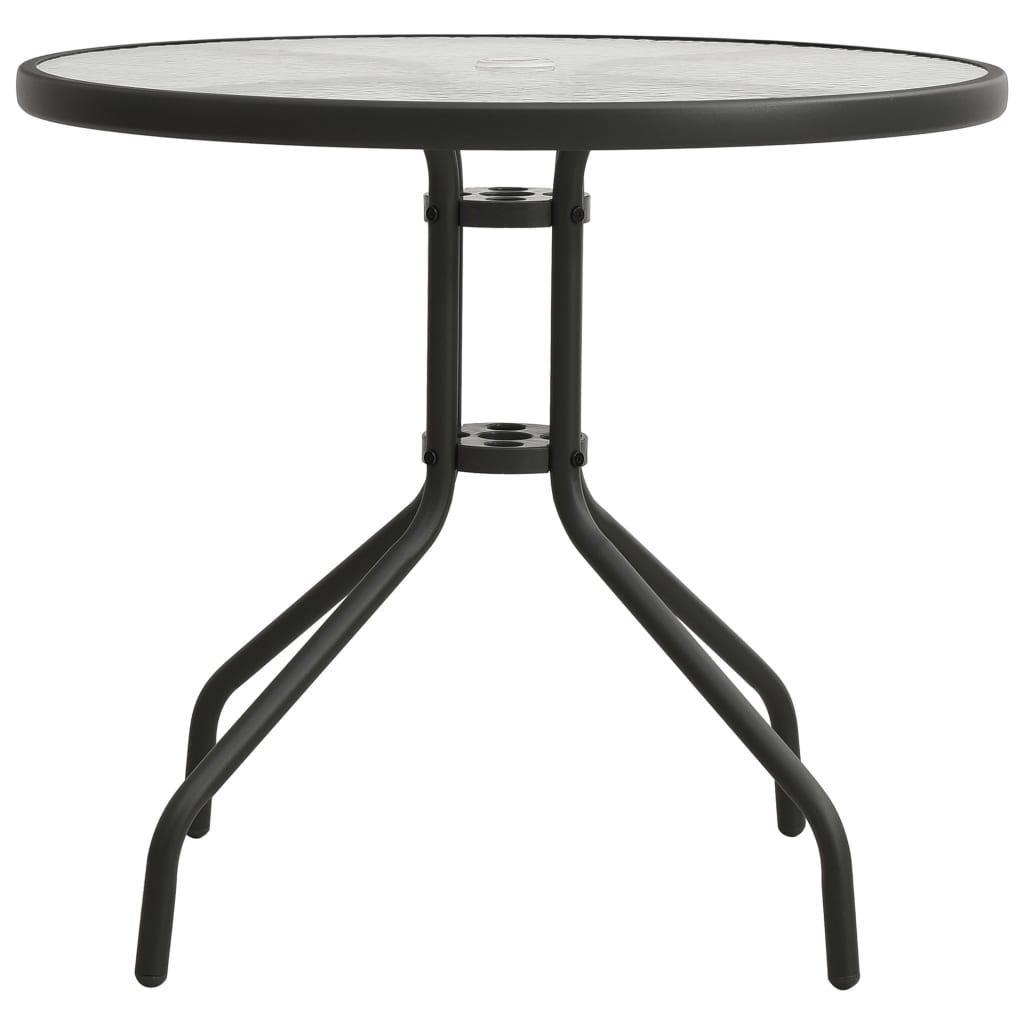 5 Piece Outdoor Dining Set Steel Anthracite