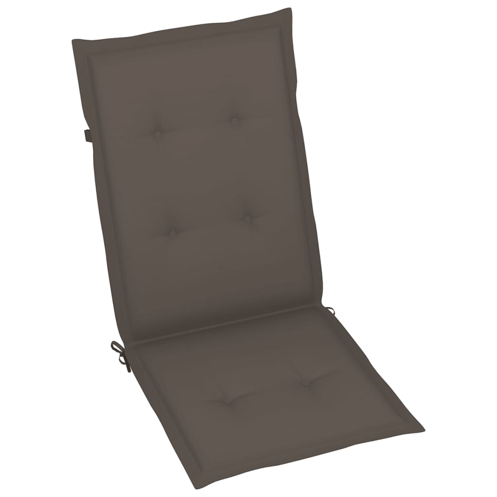 Reclining Folding Chairs with Cushions 8 pcs Solid Teak Wood