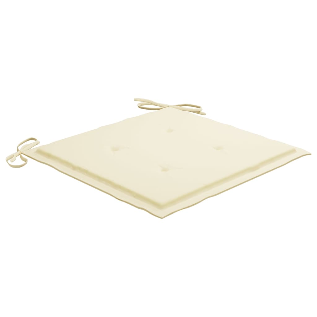 Stackable Garden Chairs with Cushions 8 pcs Solid Teak Wood