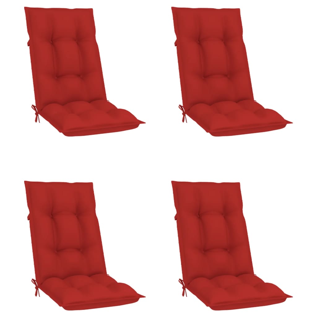 Reclining Folding Chairs with Cushions 4 pcs Solid Teak Wood