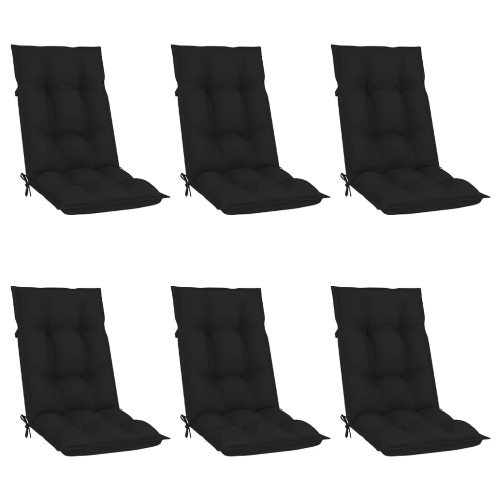 Reclining Folding Chairs with Cushions 6 pcs Solid Teak Wood