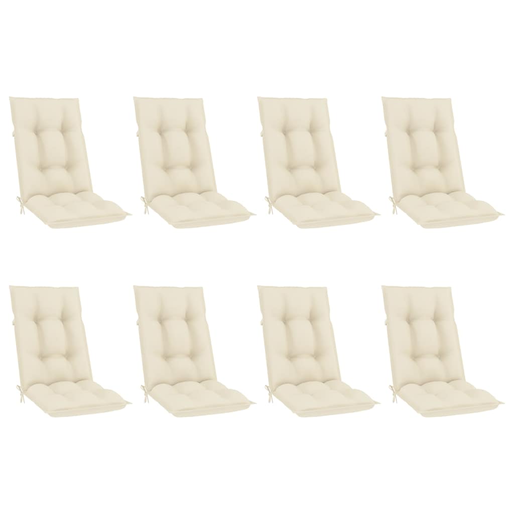 Reclining Folding Chairs with Cushions 8 pcs Solid Teak Wood