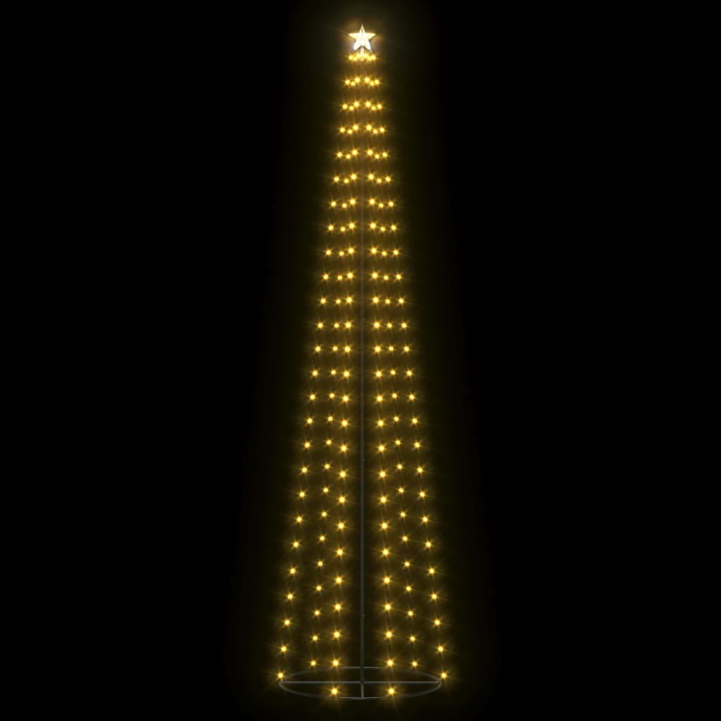 Christmas Cone Tree 136 Warm White LEDs Decoration 70x240 cm