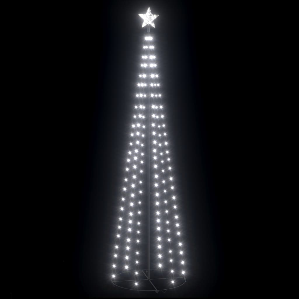 Christmas Cone Tree Cold White 136 LEDs Decoration 70x240 cm