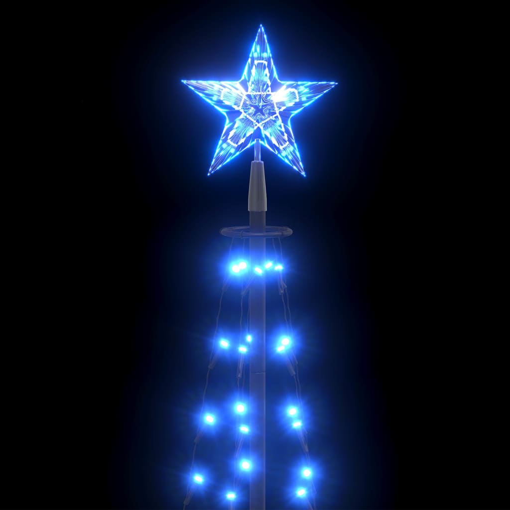Christmas Cone Tree Blue 136 LEDs Decoration 70x240 cm