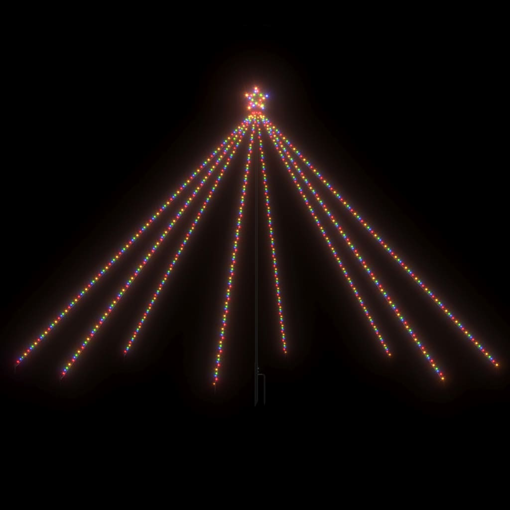 LED Christmas Tree Indoor Outdoor 576 LEDs Colourful 3.6 m