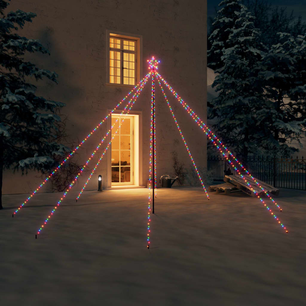 LED Christmas Tree Indoor Outdoor 576 LEDs Colourful 3.6 m